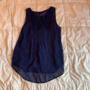 Navy Blue sleeveless blouse